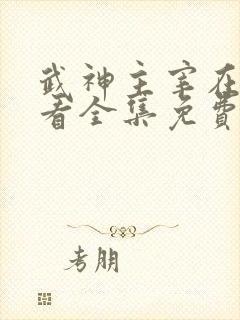 武神主宰在线观看全集免费播放高清