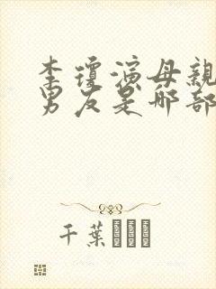 李琼演母亲的新男友是哪部剧封面