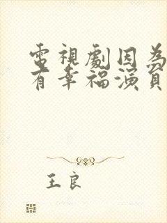 电视剧因为爱情有幸福演员表