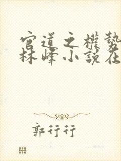 官道之权势滔天林峰小说在线阅读