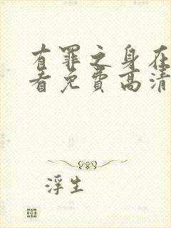 有罪之身在线观看免费高清电视剧