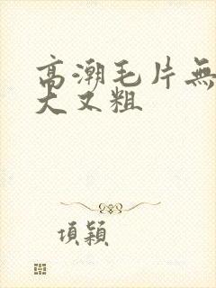 高潮毛片无遮挡大又粗