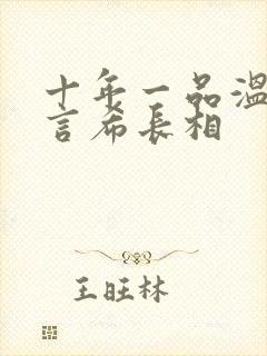 十年一品温如言言希长相