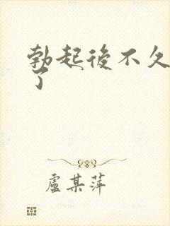 勃起后不久变软了封面