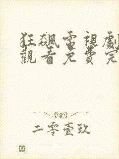 狂飙电视剧在线观看免费完整高清