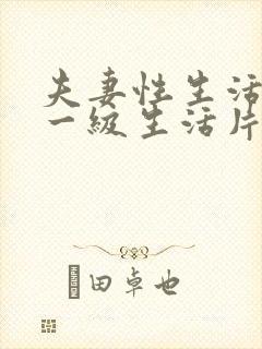 夫妻性生活黄色一级生活片