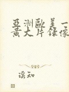 亚洲欧美一级特黄大片录像