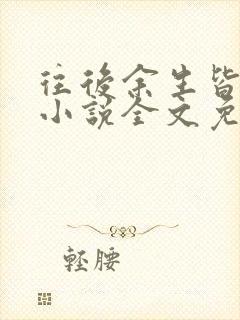 往后余生皆是你小说全文免费阅读