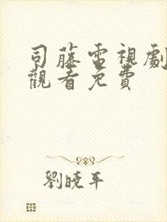 司藤电视剧全集观看免费封面