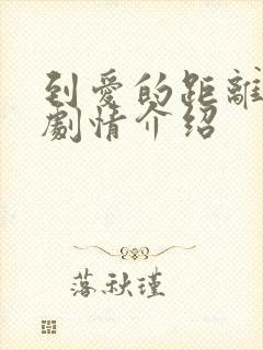 到爱的距离分集剧情介绍封面