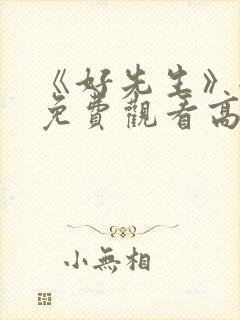 《好先生》全集免费观看高清封面