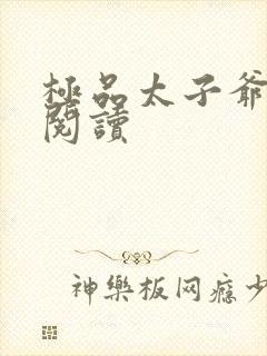 极品太子爷全本阅读