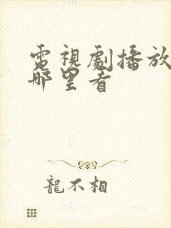 电视剧播放量在哪里看封面