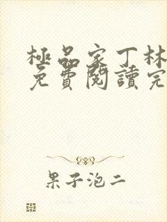 极品家丁林晚荣免费阅读完整版