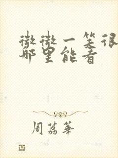 微微一笑很倾城哪里能看