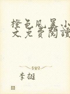 橙色风暴小说全文免费阅读无弹窗