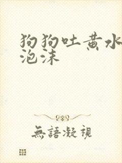 狗狗吐黄水是带泡沫