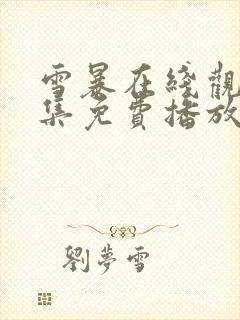 雪暴在线观看全集免费播放