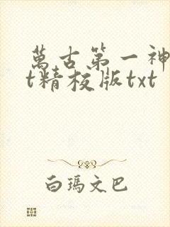 万古第一神txt精校版txt