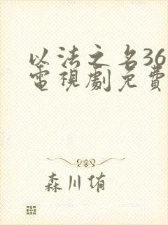 以法之名36集电视剧免费观看全集完整版