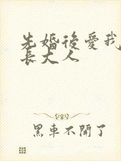 先婚后爱我的市长大人