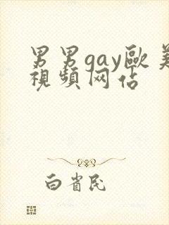 男男gay欧美视频网站