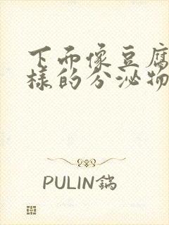 下面像豆腐渣一样的分泌物