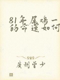 81年属鸡一生的命运如何