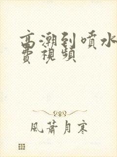 高潮到喷水的免费视频