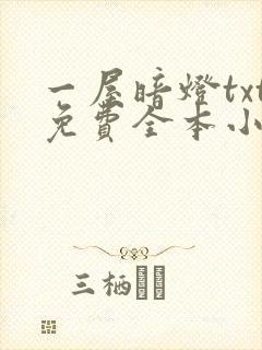 一屋暗灯txt免费全本小说电子书