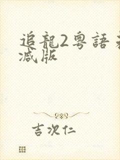 追龙2粤语未删减版