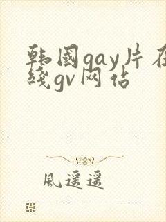 韩国gay片在线gv网站