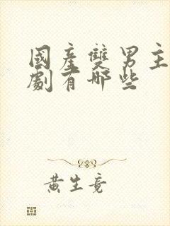 国产双男主电视剧有哪些