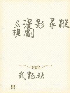 《漫影寻踪》电视剧