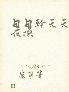 日日干天天爽夜夜操