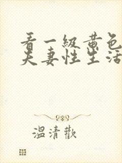 看一级黄色录像夫妻性生活片