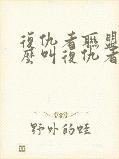 复仇者联盟为什么叫复仇者联盟