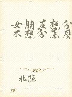 女朋友想分手我不想分怎么办