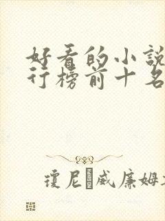 好看的小说书排行榜前十名