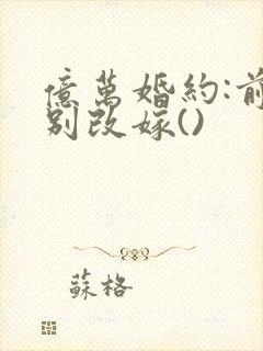 亿万婚约:前妻别改嫁()