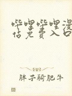 哔哩哔哩漫画网站免费入口