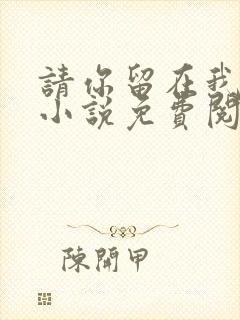 请你留在我身边小说免费阅读无弹窗