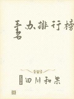 手办排行榜前十名封面