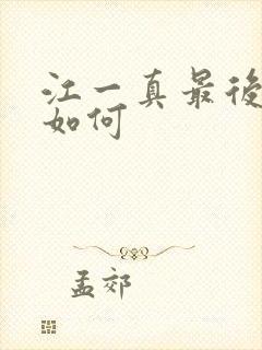 江一真最后结局如何封面
