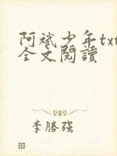 阿斌少年txt全文阅读