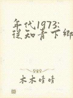 年代1973:从知青下乡开始封面