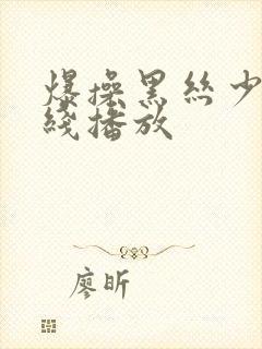 爆操黑丝少妇在线播放