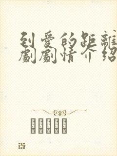 到爱的距离电视剧剧情介绍