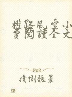 权路风云小说免费阅读全文