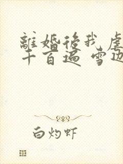 离婚后我虐前夫千百遍 雪迦封面